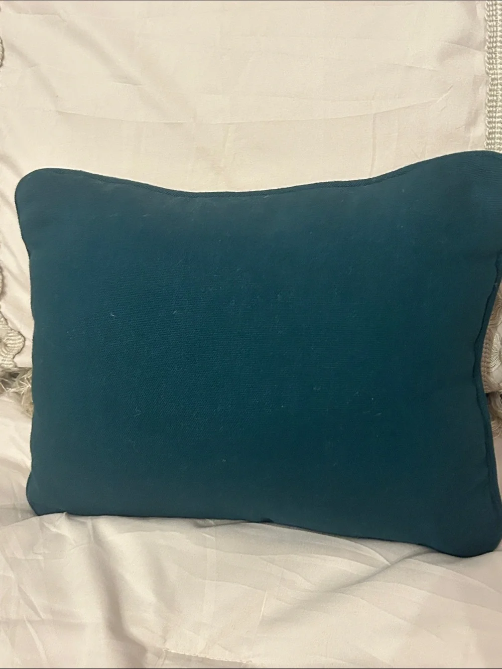 Embroidered 'A Friend is a Gift' Decorative Pillow - Cream with Green Accents
